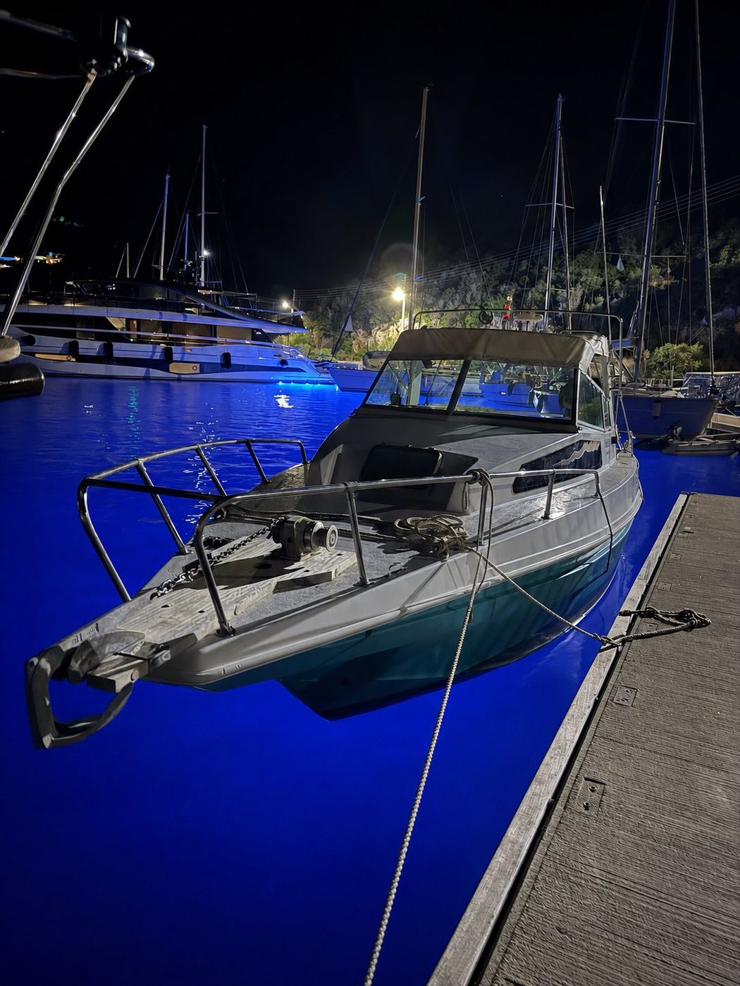 The Nautilos at the port at night